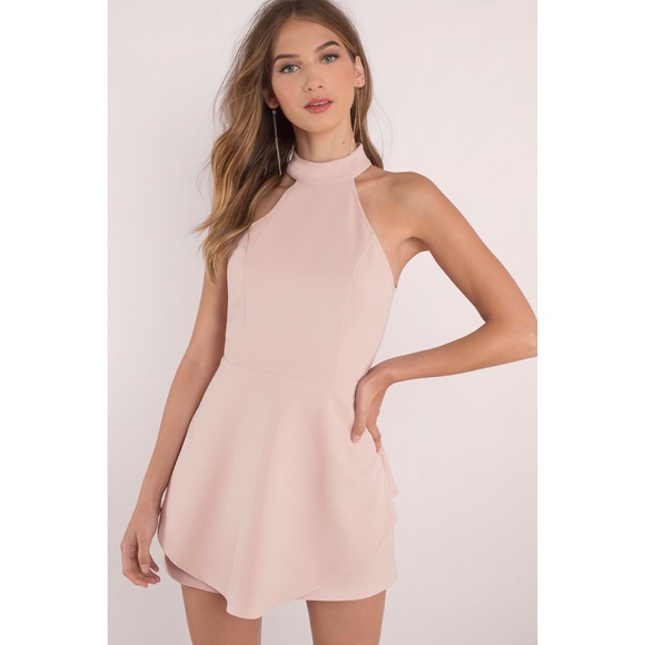 Tobi Dresses & Skirts - Tobi Poppy Blush Pink Halter Skater Dress Size S